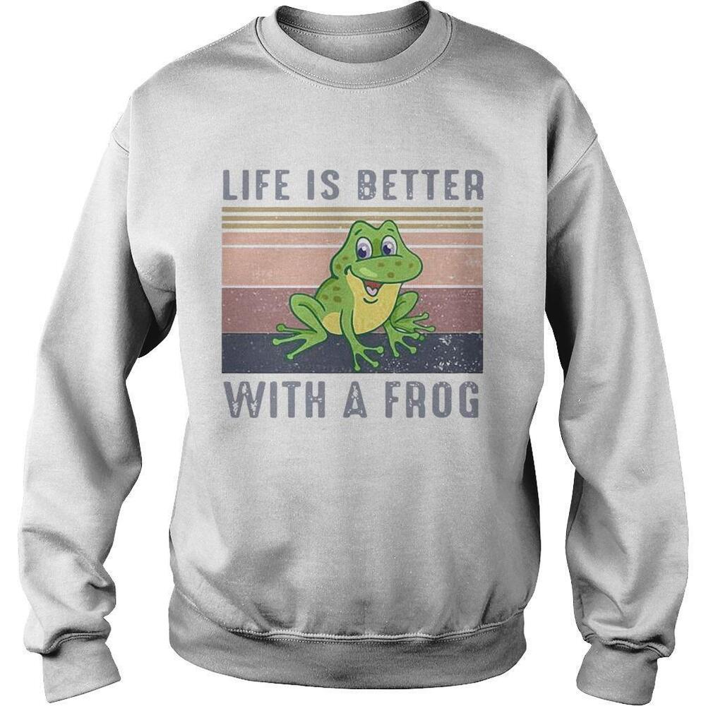 Life Is Better With A Frog  Retro Shirt